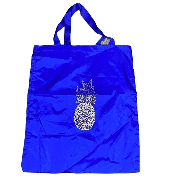 AQUAZZURA FIRENZE Blue Pineapple Logo Shoe Dust Bag Tote NEW - Picture 1 of 4